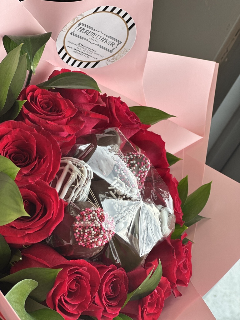 Roses & Strawberries Bouquet