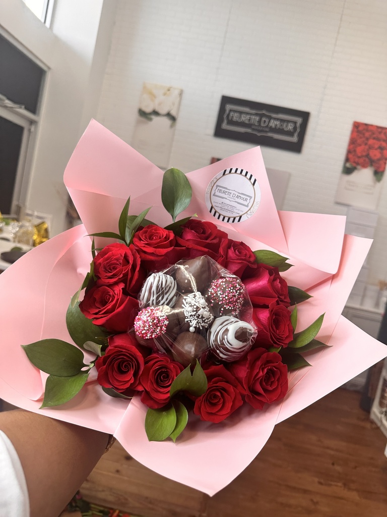 Roses & Strawberries Bouquet